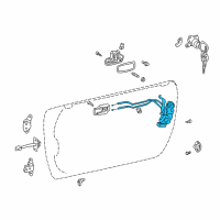OEM Toyota MR2 Spyder Lock Assembly Diagram - 69030-17130