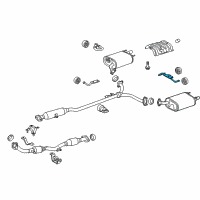 OEM Toyota Camry Rear Muffler Rear Bracket Diagram - 17508-0P010