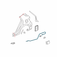 OEM Toyota Release Cable Diagram - 77035-02210