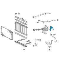 OEM Toyota Highlander Water Pump Assembly Gasket Diagram - 16326-36010