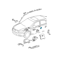 OEM Toyota Camry Side Sensor Diagram - 89831-06050