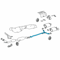 OEM Toyota Camry Intermed Pipe Diagram - 17420-F0110