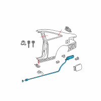 OEM Toyota Release Cable Diagram - 77035-AA040