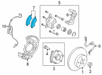 OEM Toyota Camry Front Pads Diagram - 04465-33480