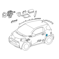 OEM Toyota Prius V Side Sensor Diagram - 89831-06040