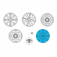 OEM Toyota Prius C Wheel Cover Diagram - 42602-52620