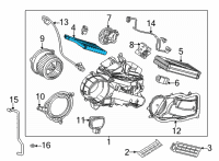 OEM Toyota Sienna Heater Core Diagram - 87107-08080