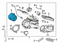 OEM Toyota Sienna Blower Motor Diagram - 87103-08120