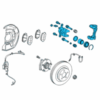 OEM Toyota Corolla Caliper Assembly Diagram - 47730-02580