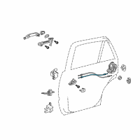OEM Toyota 4Runner Lock Cable Diagram - 69730-35030