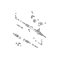 OEM Scion xB Outer Tie Rod Lock Nut Diagram - 90080-17080