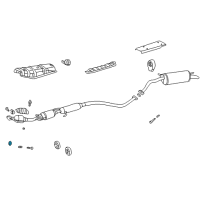 OEM Toyota Prius Exhaust Pipe Gasket Diagram - 17451-21060