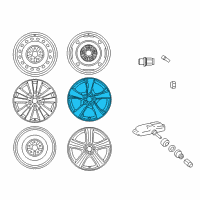 OEM Toyota Matrix Wheel, Alloy Diagram - 42611-12C10