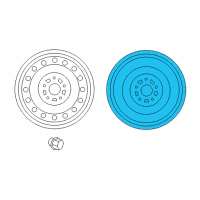 OEM Scion xB Wheel, Spare Diagram - 42611-12B30