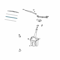 OEM Toyota Solara Blade Assembly Refill Diagram - 85214-01011