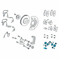 OEM Toyota Camry Brake Pads Seal Kit Diagram - 04478-0E061