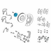 OEM Toyota Avalon Hub & Bearing Diagram - 43550-06050