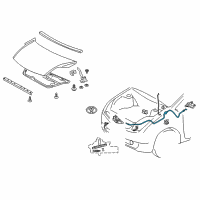 OEM Toyota Prius Release Cable Diagram - 53630-47030