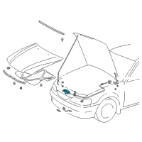 OEM Toyota Corolla Lock Assembly Diagram - 53510-02040