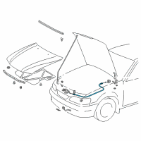 OEM Toyota Corolla Release Cable Diagram - 53630-02020
