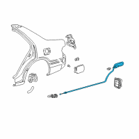 OEM Toyota Camry Release Cable Diagram - 77035-33100