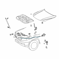 OEM Toyota Land Cruiser Release Cable Diagram - 53630-60140