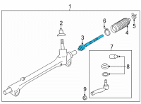 OEM Scion Tie Rod Diagram - SU003-00832