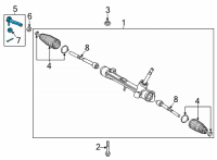 OEM Toyota Corolla Outer Tie Rod Diagram - 45047-09430