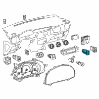 OEM Toyota RAV4 Seat Heat Switch Diagram - 84751-0R022