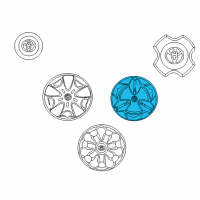OEM Toyota Echo Wheel Cover Diagram - PT255-52001-SK