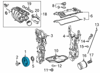 OEM Toyota Camry Pulley Diagram - 13470-25020