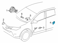 OEM Toyota Sienna Side Sensor Diagram - 89831-08110