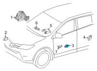 OEM Toyota Highlander Side Sensor Diagram - 8983A-0E021