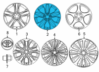 OEM Toyota Highlander Wheel, Alloy Diagram - 42611-0E530