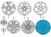 OEM Toyota Highlander Wheel, Alloy Diagram - 42611-0E540