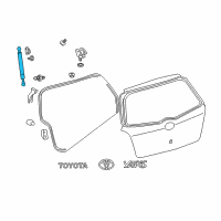 OEM Toyota Yaris Lift Cylinder Diagram - 68950-0D022