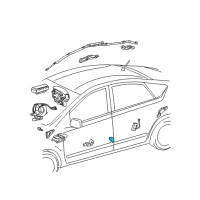 OEM Toyota Prius Side Sensor Diagram - 89860-47040