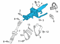 OEM Toyota Highlander Column Assembly Diagram - 45250-07191