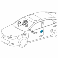 OEM Toyota Side Sensor Diagram - 89831-07020