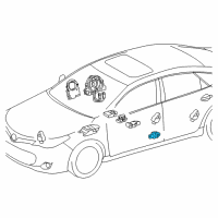 OEM Toyota Corolla Side Sensor Diagram - 89831-02200
