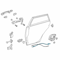 OEM Toyota Corolla iM Lock Cable Diagram - 69730-12160