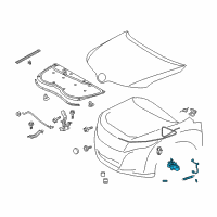 OEM Toyota Venza Latch Assembly Diagram - 53510-0T022
