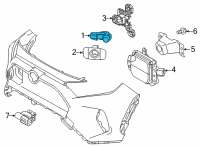 OEM Toyota Venza Park Sensor Diagram - 89341-K0060-A1