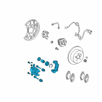 OEM Toyota Sienna Caliper Assembly Diagram - 47830-0E070