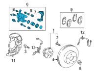 OEM Toyota RAV4 Caliper Assembly Diagram - 47750-42091