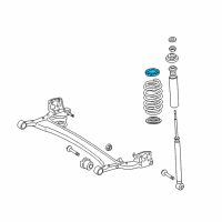 OEM Toyota Echo Upper Spring Insulator Diagram - 48257-52010