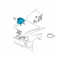 OEM Toyota Highlander Actuator Assembly Diagram - 44050-48120