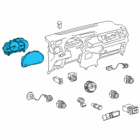 OEM Toyota Yaris Cluster Assembly Diagram - 83800-5CA60