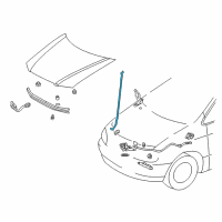 OEM Toyota Sienna Support Rod Diagram - 53451-08010