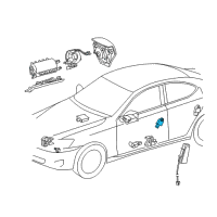 OEM Toyota 4Runner Side Sensor Diagram - 89831-08020